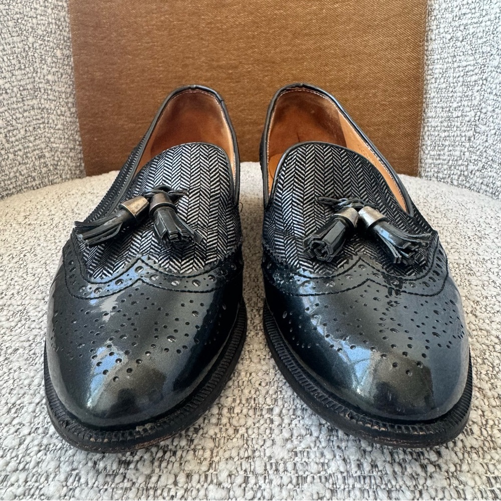Bardnessa Franchetti Women’s Black Wingtip Brogue Tassel Loafers EU 36 (US 5.5) - Picture 6 of 15